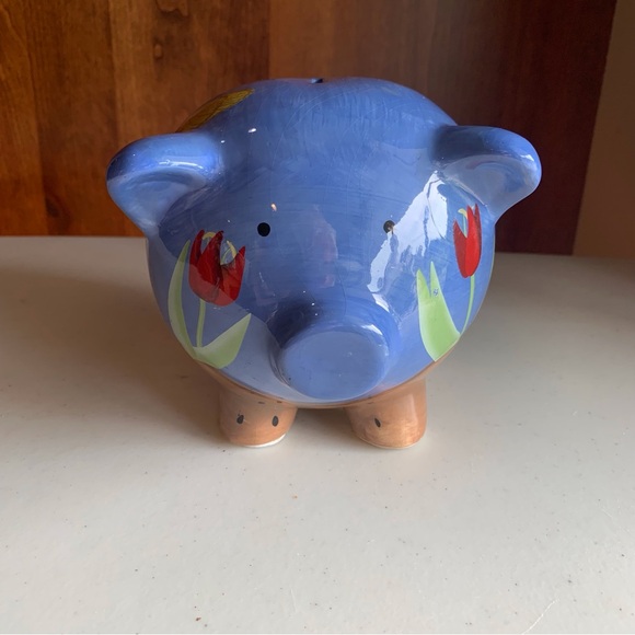 Vintage TII Collectibles Tulip Time Ceramic Piggy Bank - Picture 3 of 6